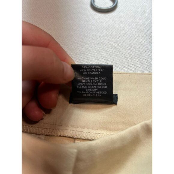 Ann Taylor Women's Modern Pull On Pants Flat Front Stretch Size 2 Beige Casual - Picture 4 of 11